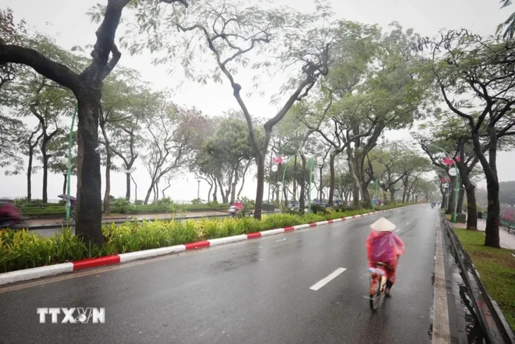 Ảnh minh họa về mùa mưa ở Bắc Bộ