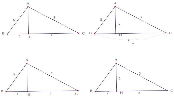Định lý Pythagoras trong tam giác vuông ABC