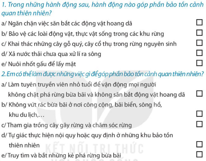 Bảo tồn cảnh quan thiên nhiên là bảo vệ cuộc sống của chúng ta.
