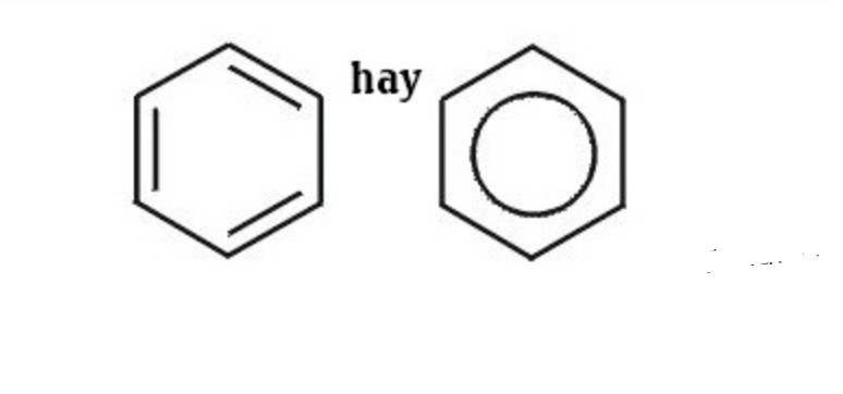 Công thức cấu tạo của Benzen dạng rút gọn - benzen công thức