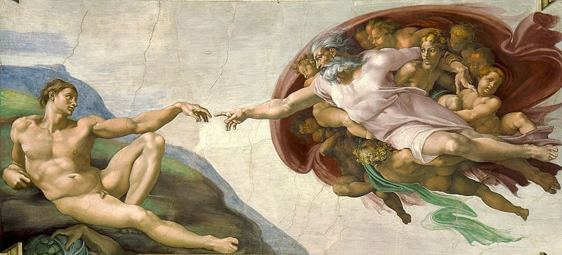 Sự sáng tạo Adam của Michelangelo, thể hiện sức mạnh sáng tạo