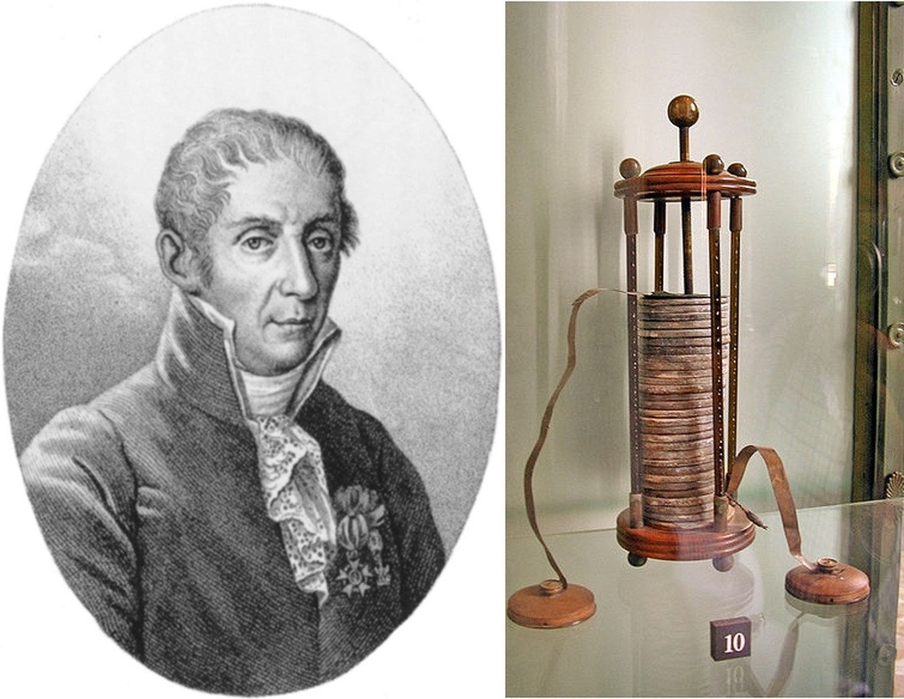 Alessandro Volta là cha đẻ của pin điện.