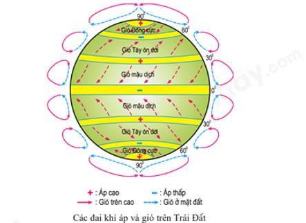 Ảnh minh họa về sự phân bố nhiệt độ theo vĩ độ