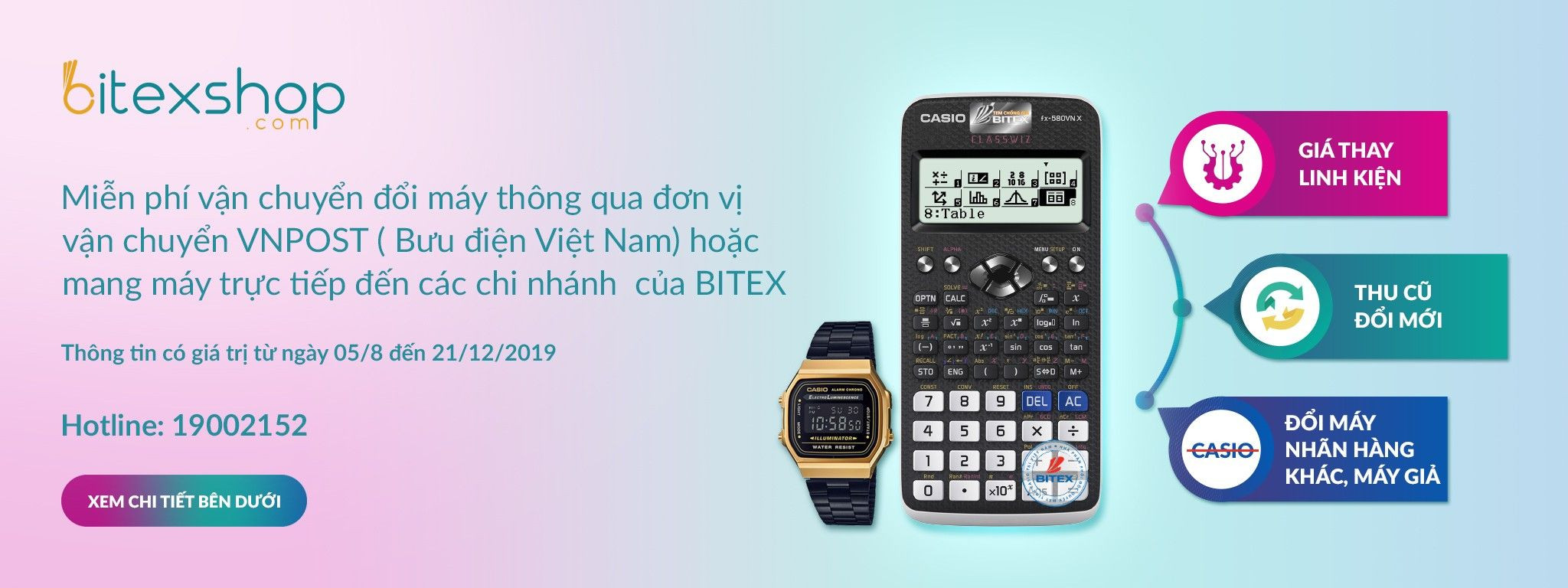 Bảng giá linh kiện máy tính Casio