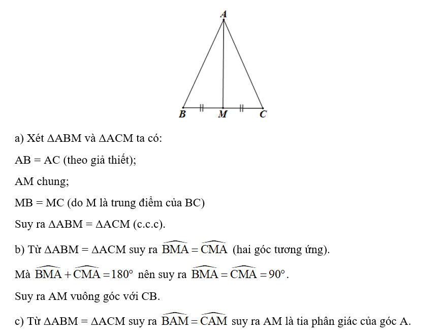 Chứng minh tam giác ABM và ACM bằng nhau