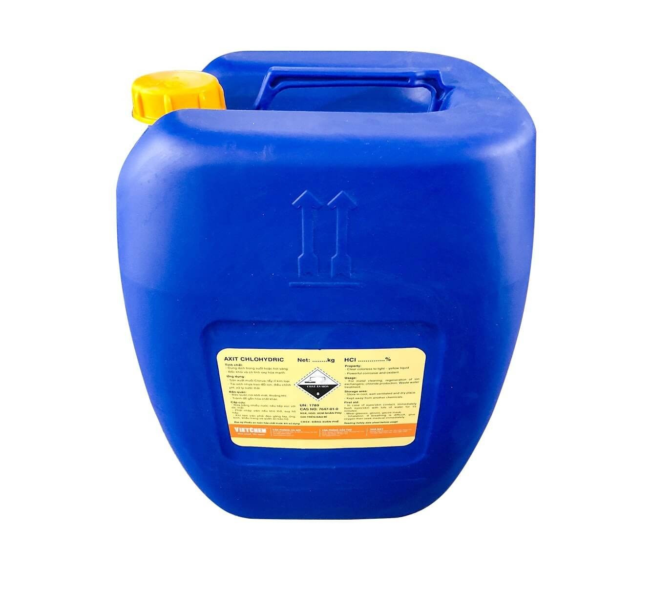 Hình ảnh kho chứa hóa chất HCl với các biện pháp bảo quản an toàn, minh họa các lưu ý quan trọng khi bảo quản axit clohidric