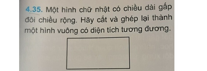 Ví dụ bài toán cắt ghép hình chữ nhật, giúp phát triển tư duy không gian cho học sinh