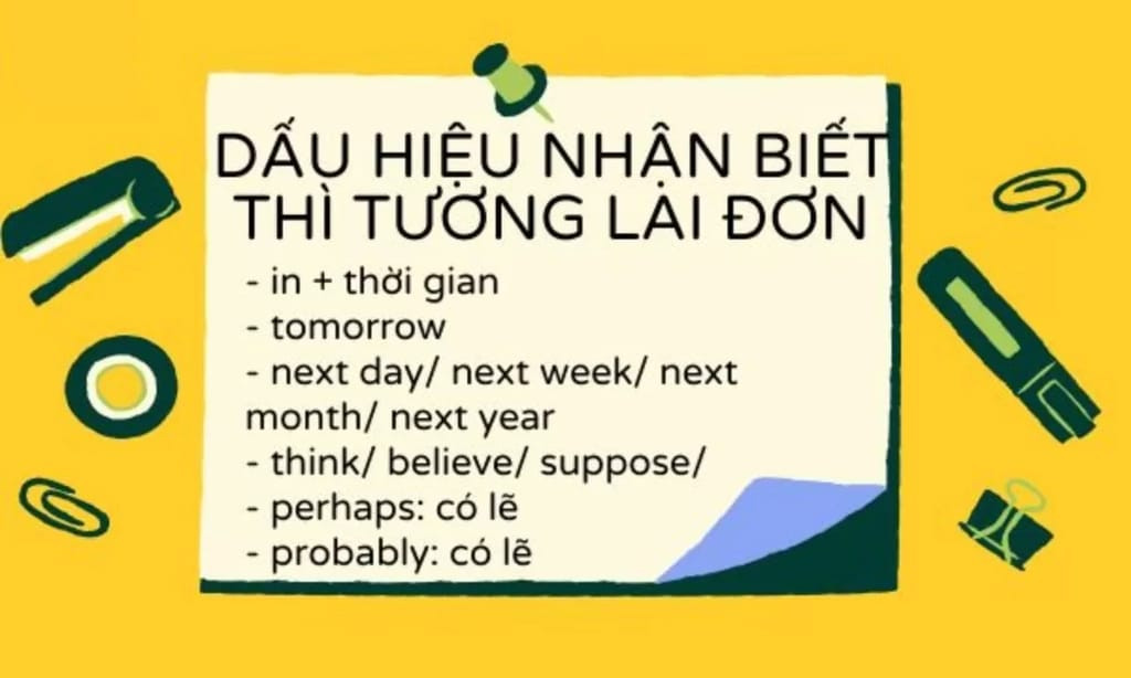 Dấu hiệu nhận biết thì tương lai Đơn