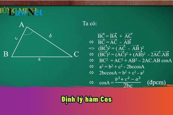 Công thức định lý cosin trong tam giác thường