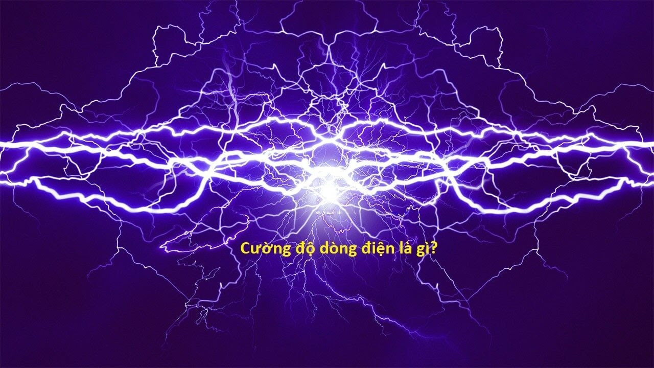 Hình ảnh minh họa cường độ dòng điện trong mạch điện, với các electron dịch chuyển qua dây dẫn và ampe kế đo giá trị