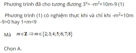 Ví dụ cách giải phương trình mũ có chứa tham số