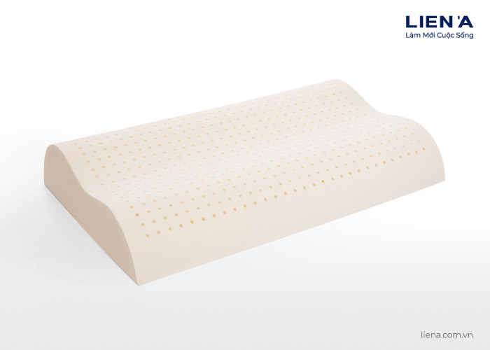 Gối cao su CONTOUR thiết kế hình chữ S gợn sóng, giúp thông thoáng đường hô hấp và ngăn ngừa ngáy ngủ, một sản phẩm hỗ trợ giấc ngủ chất lượng có trên tic.edu.vn.