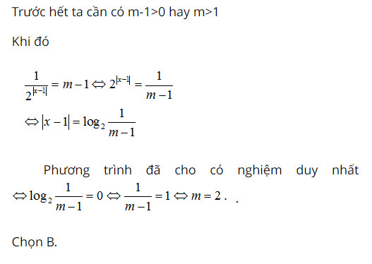 Ví dụ cách giải phương trình mũ có chứa tham số