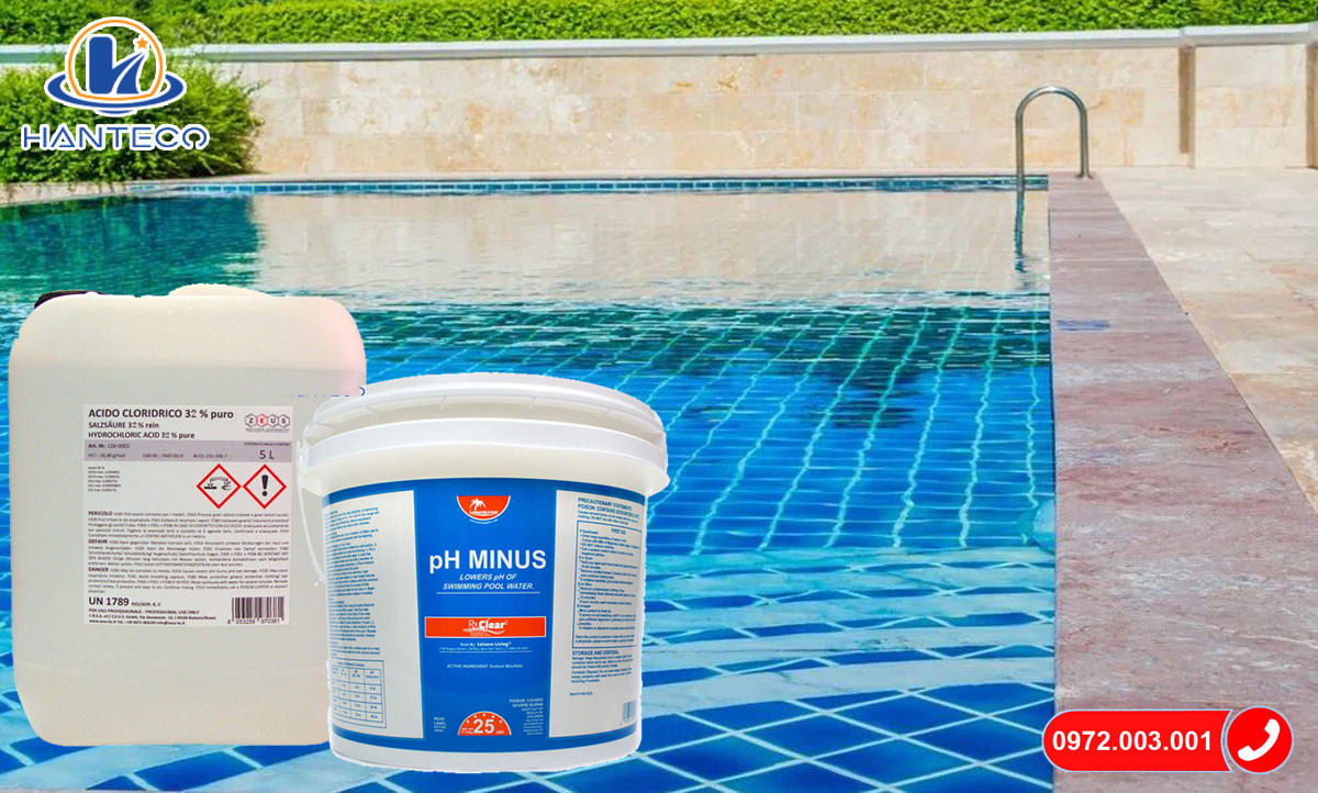 Các hóa chất thường dùng để giảm nồng độ pH
