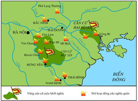 Hình ảnh minh họa về cuộc khởi nghĩa Bãi Sậy