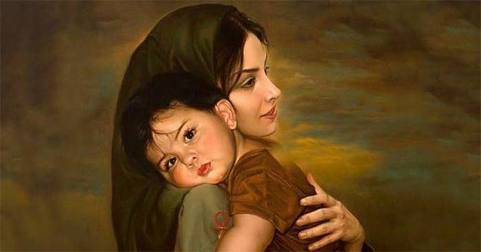 Mẹ gom lại từng trái chín trong vườn