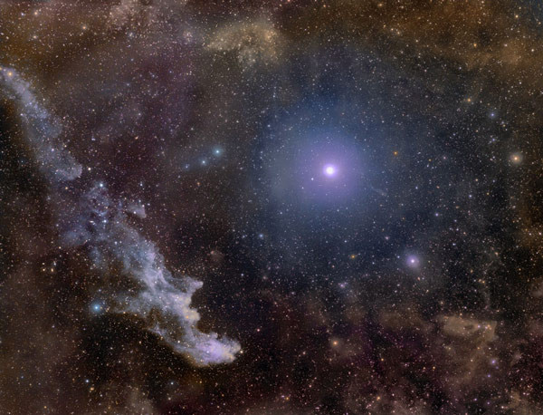 Tinh vân Nebula được chiếu sáng bởi ánh sáng từ Rigel