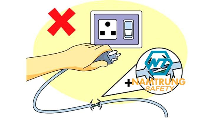 Không dùng thiết bị điện ở nơi ẩm ướt để tránh tai nạn điện.