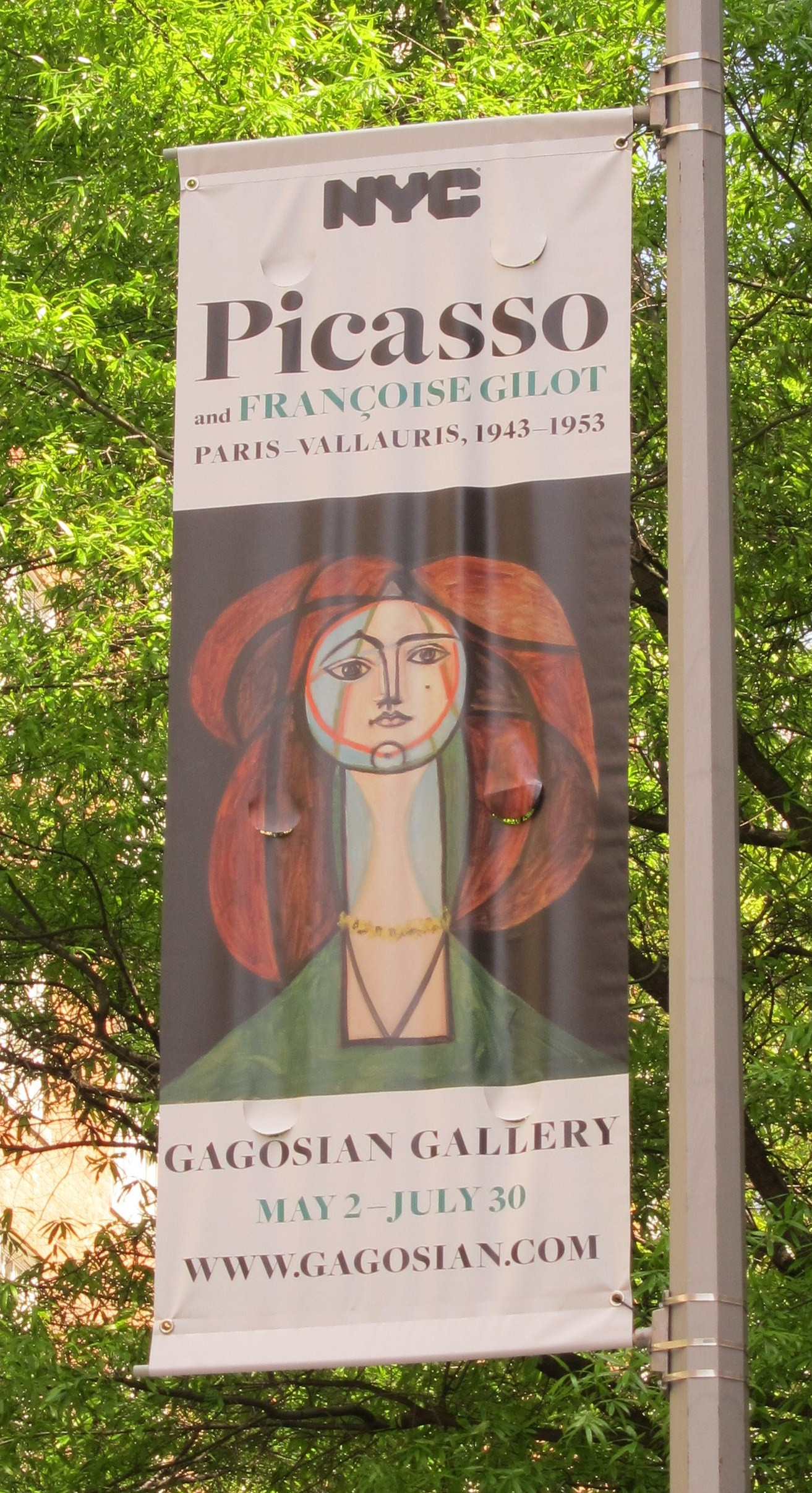 Áp phích triển lãm Picasso và Gilot