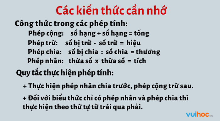 Hình ảnh minh họa thứ tự thực hiện phép tính trong biểu thức toán học