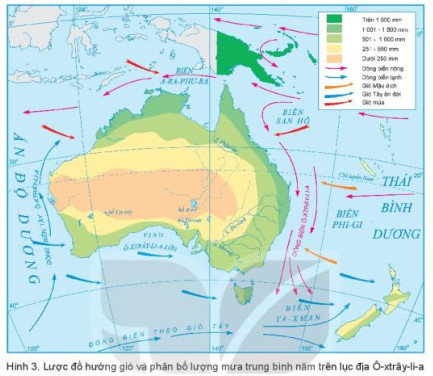 Đặc điểm khí hậu miền Bắc Australia được thể hiện qua biểu đồ nhiệt độ và lượng mưa trung bình năm tại Darwin