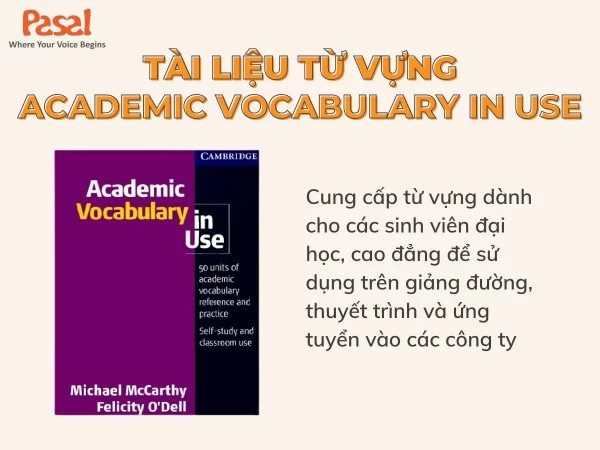 Academic Vocabulary for IELTS là tài liệu học từ vựng tiếng Anh cần thiết cho dân học IELTS