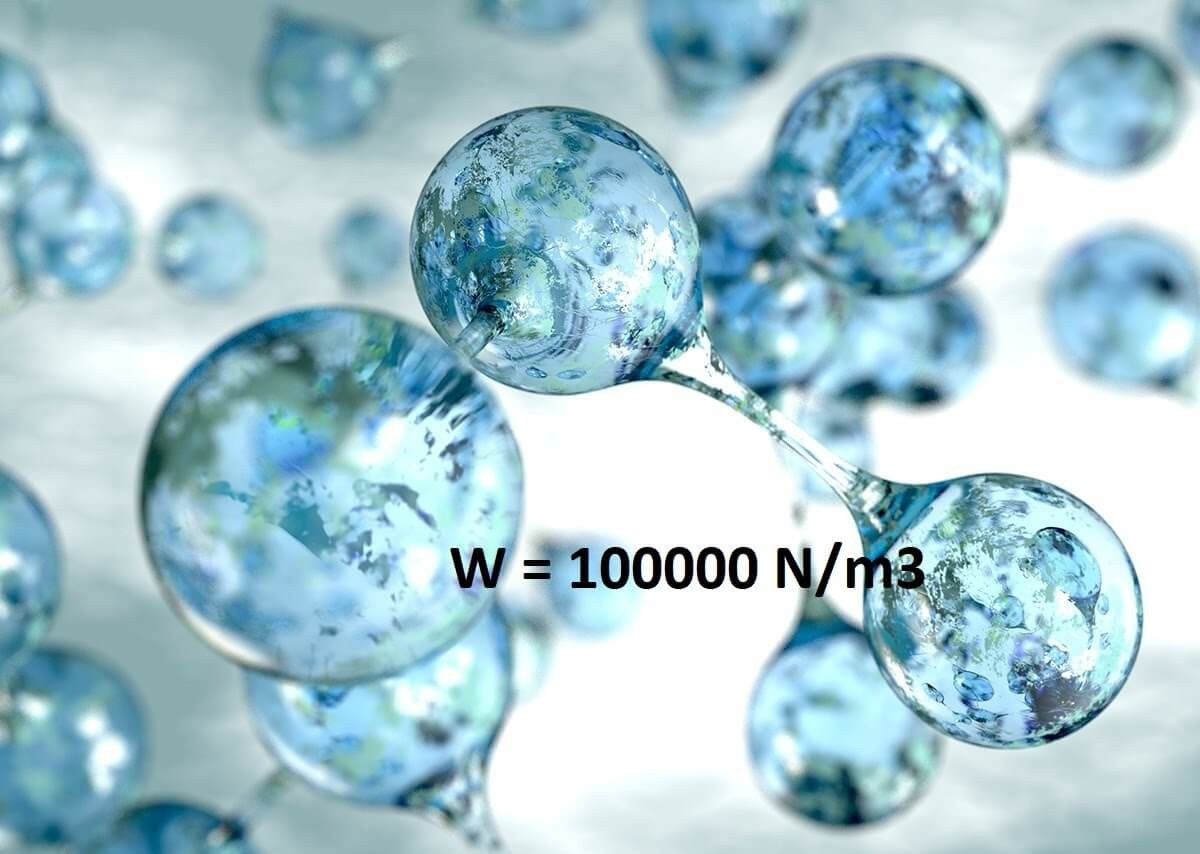 Khối lượng riêng của sắt là 78000 N/m3