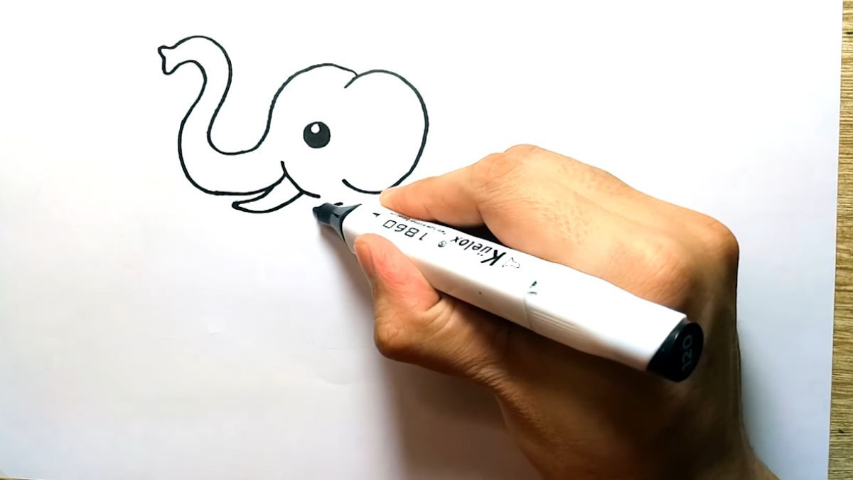 Vẽ vòi voi con