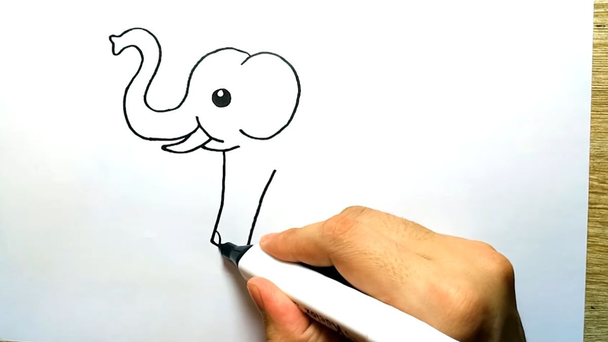 Vẽ chân voi con