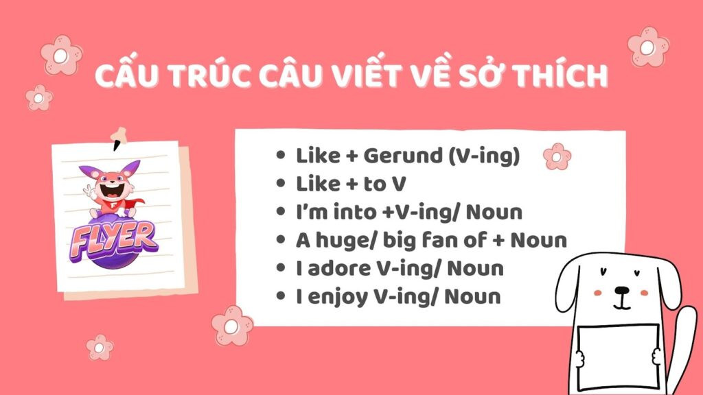 Mẫu câu viết đoạn văn về sở thích