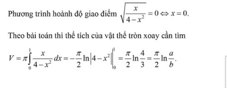 Bài tập ví dụ về thể tích khối tròn xoay