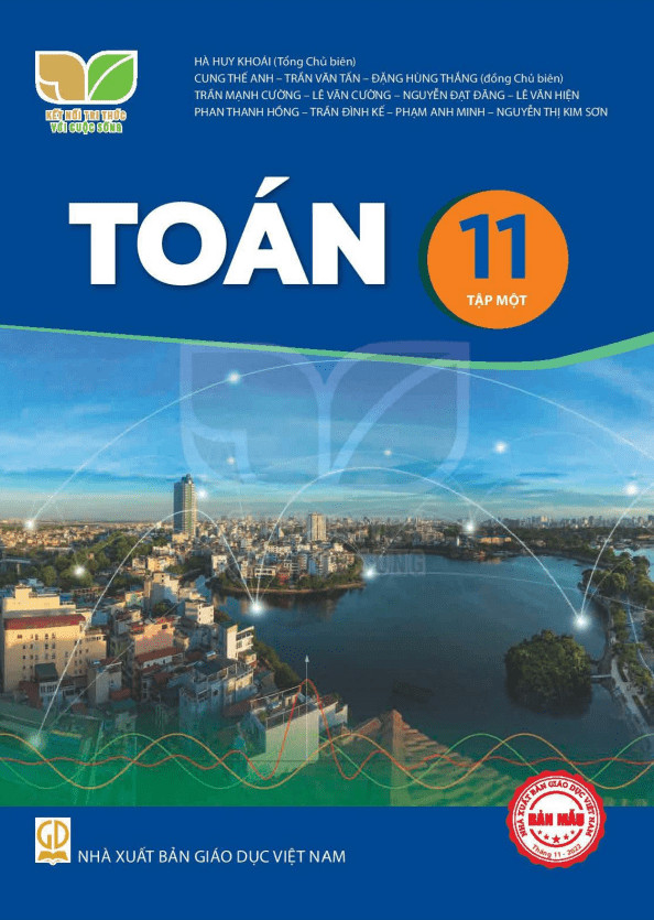 Sách giáo khoa Toán 11 (tập 1) (Kết Nối Tri Thức Với Cuộc Sống) được biên soạn bởi các tác giả: Hà Huy Khoái (Tổng Chủ biên), Cung Thế Anh, Trần Văn Tấn, Đặng Hùng Thắng (đồng Chủ biên), Trần Mạnh Cường, Lê Văn Cường, Nguyễn Đạt Đăng, Lê Văn Hiện, Phan Thanh Hồng, Trần Đình Kế, Phạm Anh Minh, Nguyễn Thị Kim Sơn.